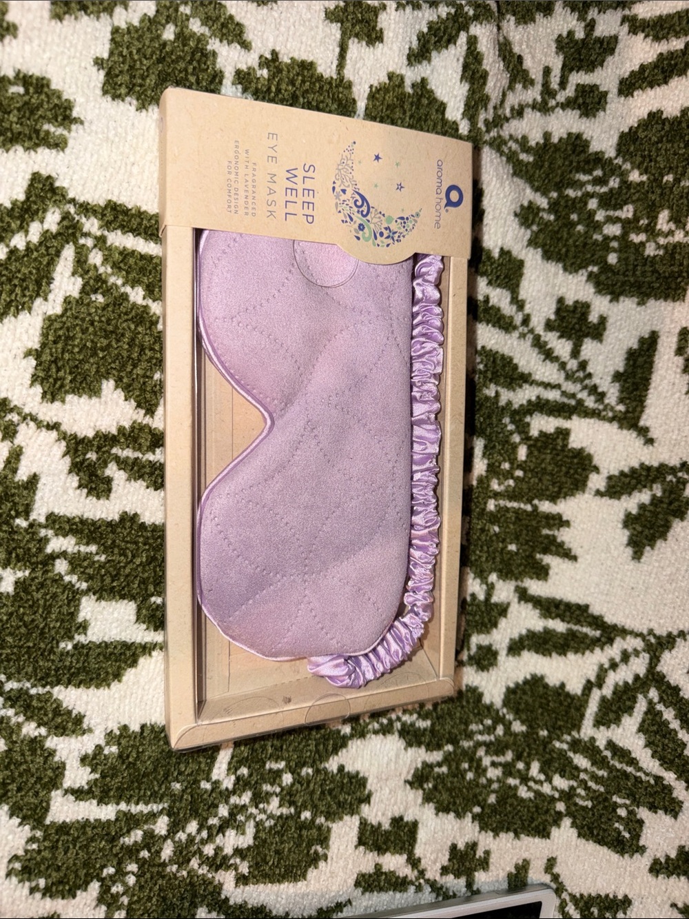 Sleep Well Quilted Eye Mask in Light Purple by Comfort & Co.